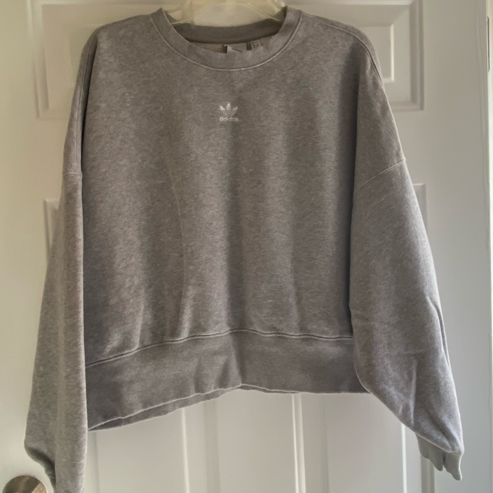 adidas Women's Grey Crewneck Sweatshirt